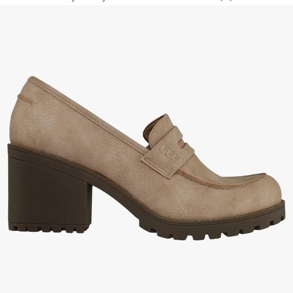 Chinese Laundry Liberty Natural Buck Smooth Chunky Heels Women’s Size 8 - Picture 2 of 13